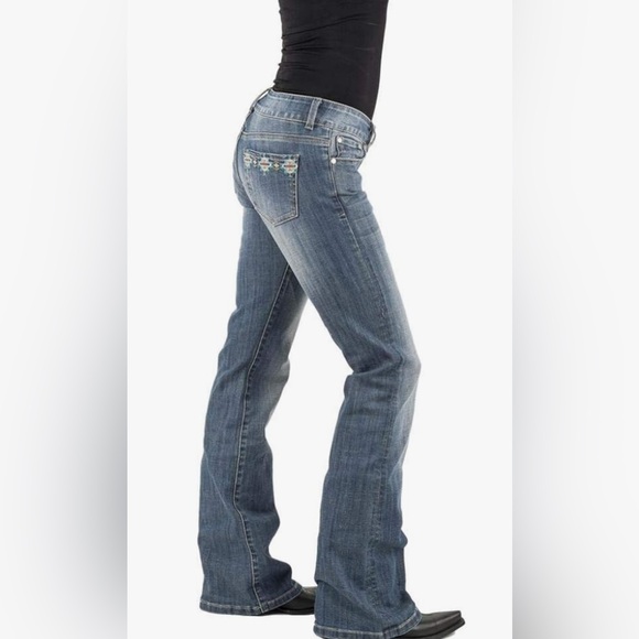Stetson 816 Aztec Bootcut Jeans -6L - Picture 1 of 7